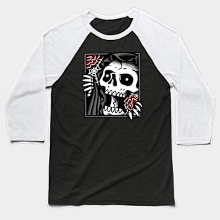 Grim Reaper Lurk Baseball T-Shirt